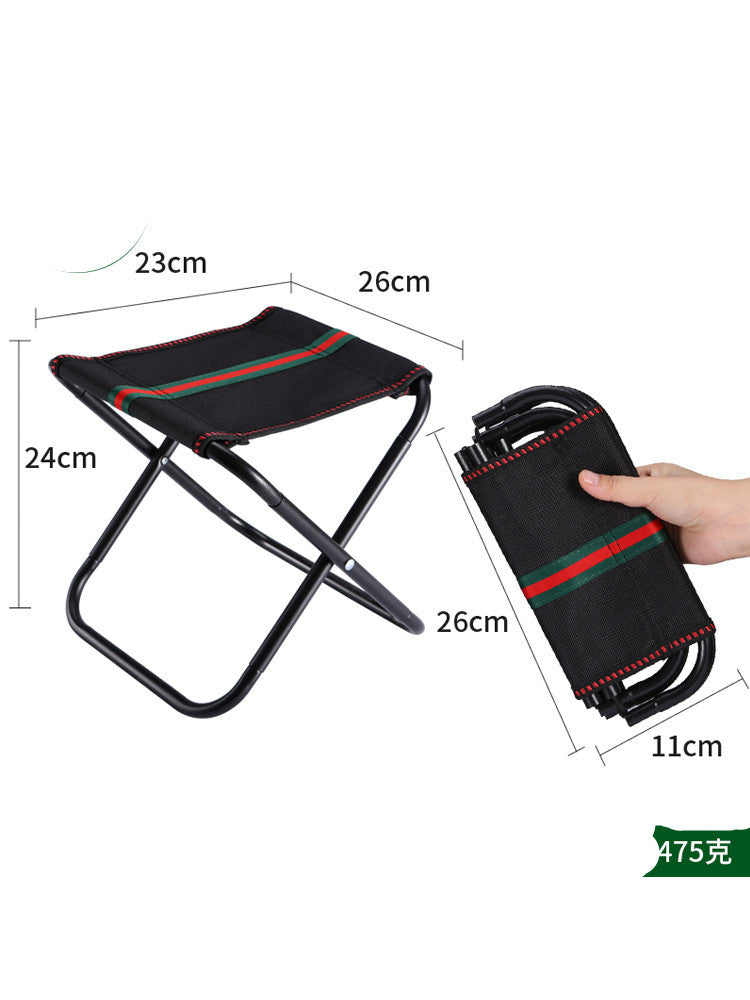 Portable Outdoor Folding Small Stool Bench Light Fishing Chair Train Travel Subway Line Up Without Seat Mazar