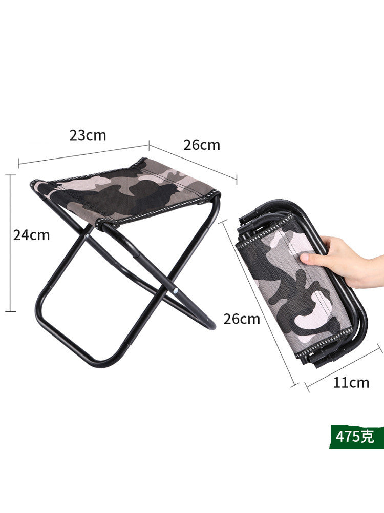 Portable Outdoor Folding Small Stool Bench Light Fishing Chair Train Travel Subway Line Up Without Seat Mazar