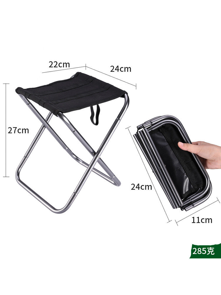 Portable Outdoor Folding Small Stool Bench Light Fishing Chair Train Travel Subway Line Up Without Seat Mazar