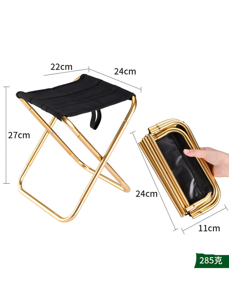 Portable Outdoor Folding Small Stool Bench Light Fishing Chair Train Travel Subway Line Up Without Seat Mazar